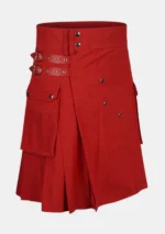 Plain Red Utility Kilt