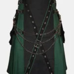 Premium Black & Green Hybrid Utility Kilt
