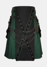 Premium Black & Green Hybrid Utility Kilt