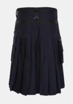 Premium Black and Red Fashion Utility Kilt Back