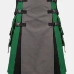 Premium Green & Black Hybrid Utility Kilt