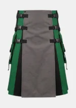 Premium Green & Black Hybrid Utility Kilt