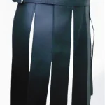 Premium Quality Black Mini Leather Kilt Gladiator Style