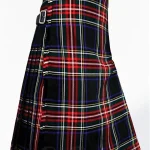 Premium Quality Black Stewart Tartan Kilt