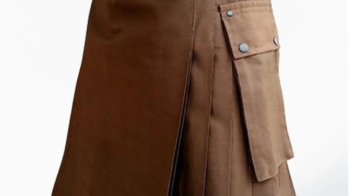 Kilt Ibrido In Cotone Rosso E Nero Di Alta Qualità Stewart Tartan Design 18 - Foto 3