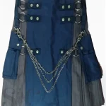 Premium Quality Custom Made Blue & Grey Hybrid Utility Kilt