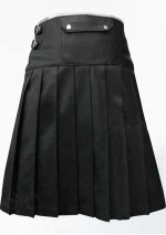 Premium Quality Custom Made Scottish Black Women Leather Kilt Back