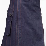 Premium Quality Custom Made Scottish Denim Kilt