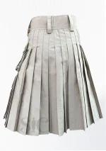 Premium Quality Custom Made Scottish Grey Firefighter Utility Kilt Back