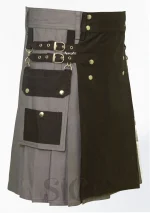 Premium Quality Custom Made Scottish Hybrid Kilt Side