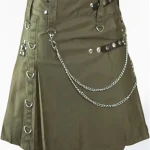 Premium Quality Custom Made Scottish Olive Utility Kilt