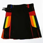 Premium Quality Custom Made Scottish Rainbow Women Hybrid Kilt