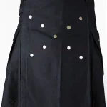 Premium Quality Custom Made Traditional Scottish Black Working Kilt