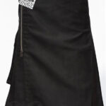 Premium Quality Scottish Black Utility kilt Design 51