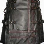 Premium Quality Gothic Style Black Leather Kilt