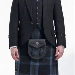 Premium Quality Hand Made Black Argyle Jacket