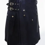 Premium Quality Hand Made Scottish Black Utility Kilt