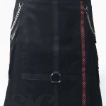 Premium Quality Hand Made Scottish Black Utility Kilt