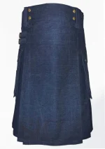 Premium Quality Hand Made Scottish Blue Denim Kilt