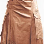 Premium Quality Hand Made Scottish Brown Leather Kilt