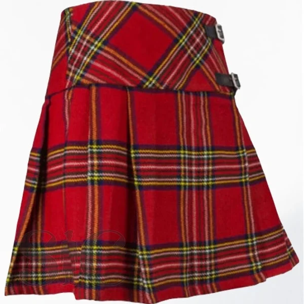 Jupe Kilt à Carreaux Rouge Lands End - Taille 10 - Laine - Occasion Excellent état