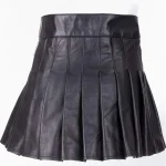 Premium Quality Hand Made Traditional Scottish Black Women Leather Kilt