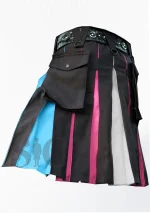 Premium Quality Hand Made Traditional Scottish Rainbow Kilt Back