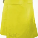 Premium Quality Hand Made Traditional Scottish Yellow Women Leather Kilt