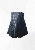 Premium Quality Handmade Real Leather Kilt Scotland Back Side