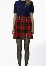 Premium Quality Ladies Wallace Tartan Kilt Front