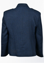 Premium Quality Navy Blue Tweed Argyle Jacket