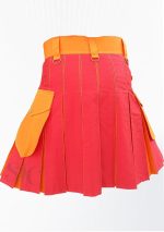 Premium Quality Red And Orange Utility Kilt Design 43