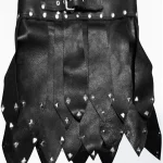 Premium Quality Scottish Black Leather Gladiator Kilt