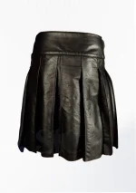 Premium Quality Scottish Black Leather Kilt Back