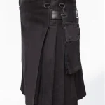 Premium Quality Scottish Black Utility Kilt