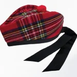 Premium Quality Scottish Royal Stewart Tartan Glengarry Hat