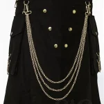 Premium Quality Scottish Utility Kilt with Golden Chain