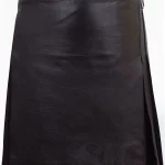 Premium Quality Traditional Black Leather Kilt