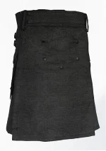 Premium Quality Traditional Scottish Black Denim Kilt