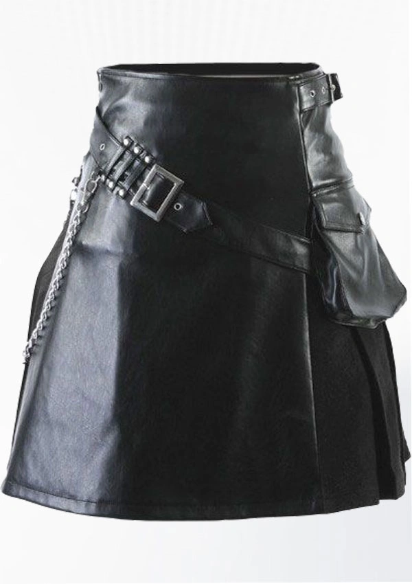 Premium Quality Traditional Scottish Black Gothic Kilt