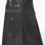 Premium Quality Traditional Scottish Black Utility Kilt