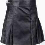 Premium Quality Traditional Scottish Black Women Leather Kilt