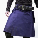 Premium Quality Traditional Scottish Purple Cargo Kilt