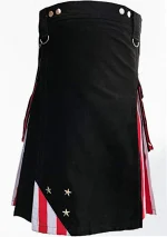 Premium Quality Traditional Scottish US America Flag Utility Kilt
