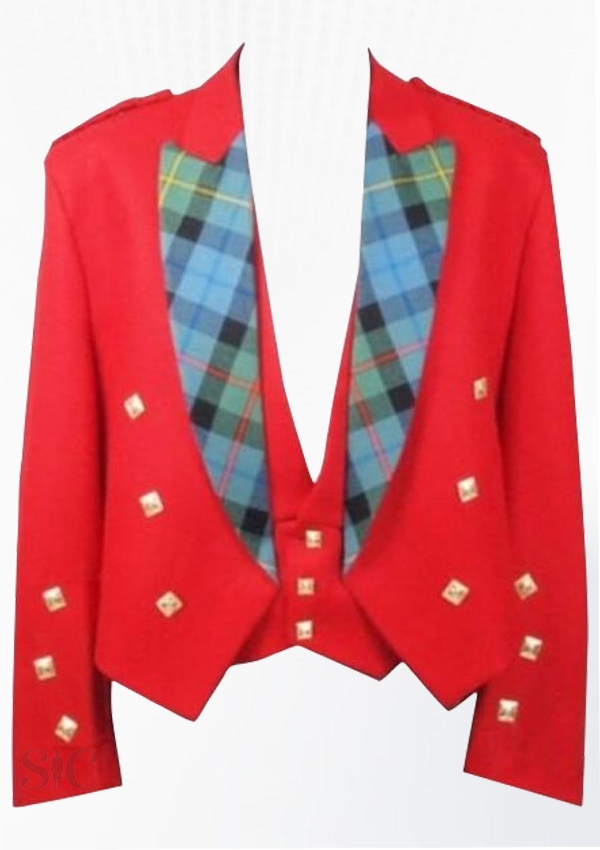 Men Scottish Custom Prince Charlie Velvet Jacket Design 7