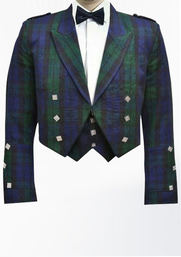 Men Scottish Custom Prince Charlie Velvet Jacket Design 9