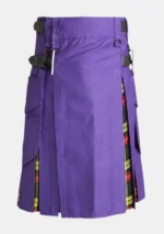 Purple Cotton Hybrid Kilt