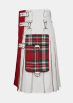 Red & White Hybrid Kilt Left