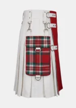 Red & White Hybrid Kilt Right
