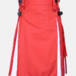 Red & White Modern Hybrid Kilt